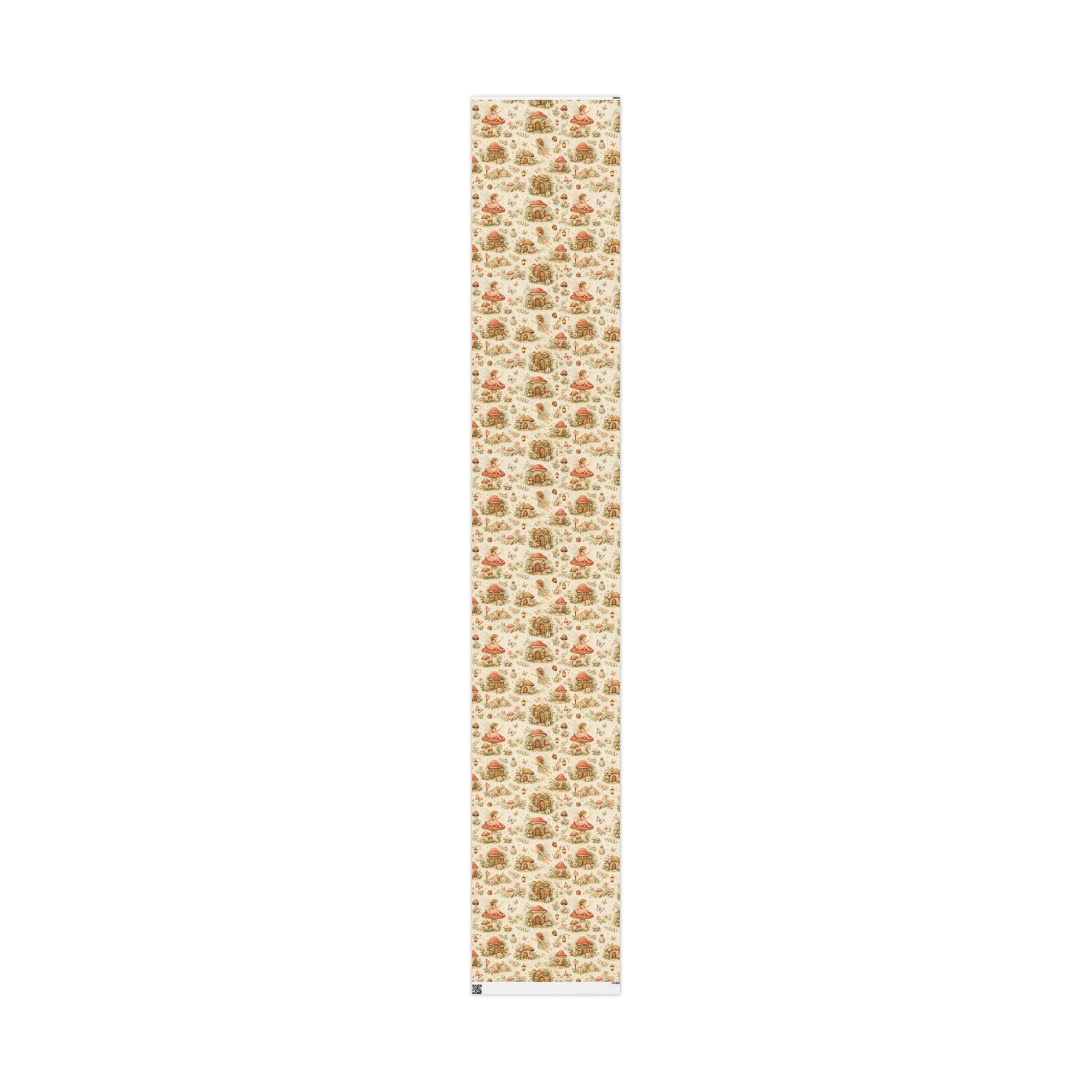 Botanical Mushroom Wrapping Paper Roll — Vintage Floral Gift Wrap for Nature Lovers