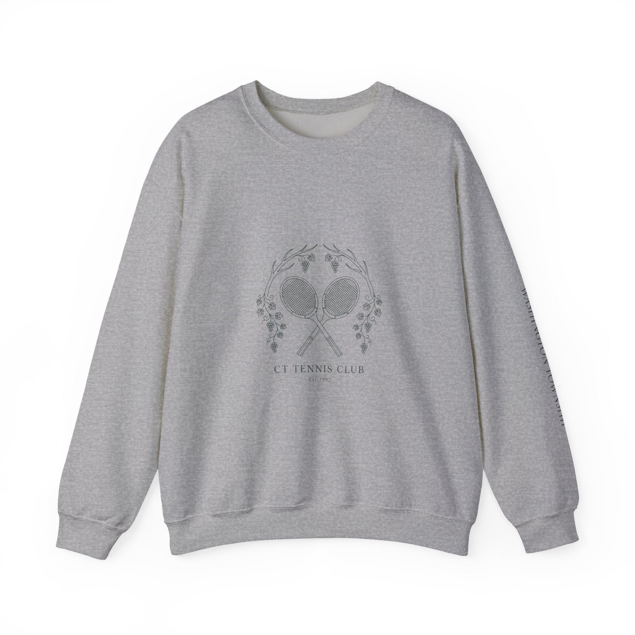 Tennis Club Crewneck Sweatshirt | old money, minimalist, serif, monochrome