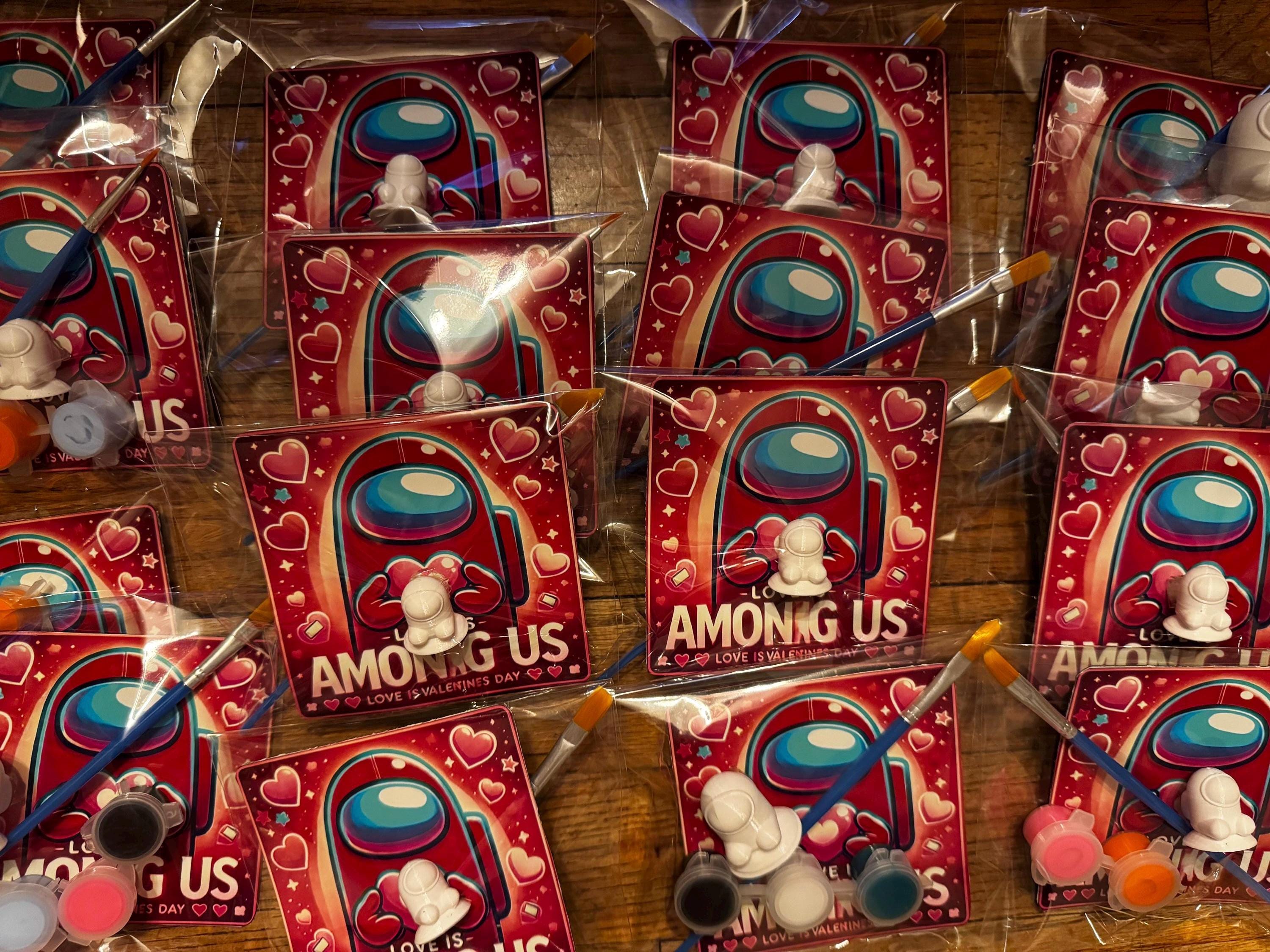 Personalized Kids Party Favor Set, Space Theme Birthday Bags, Custom Name Gifts, Party Giveaway Amung Us