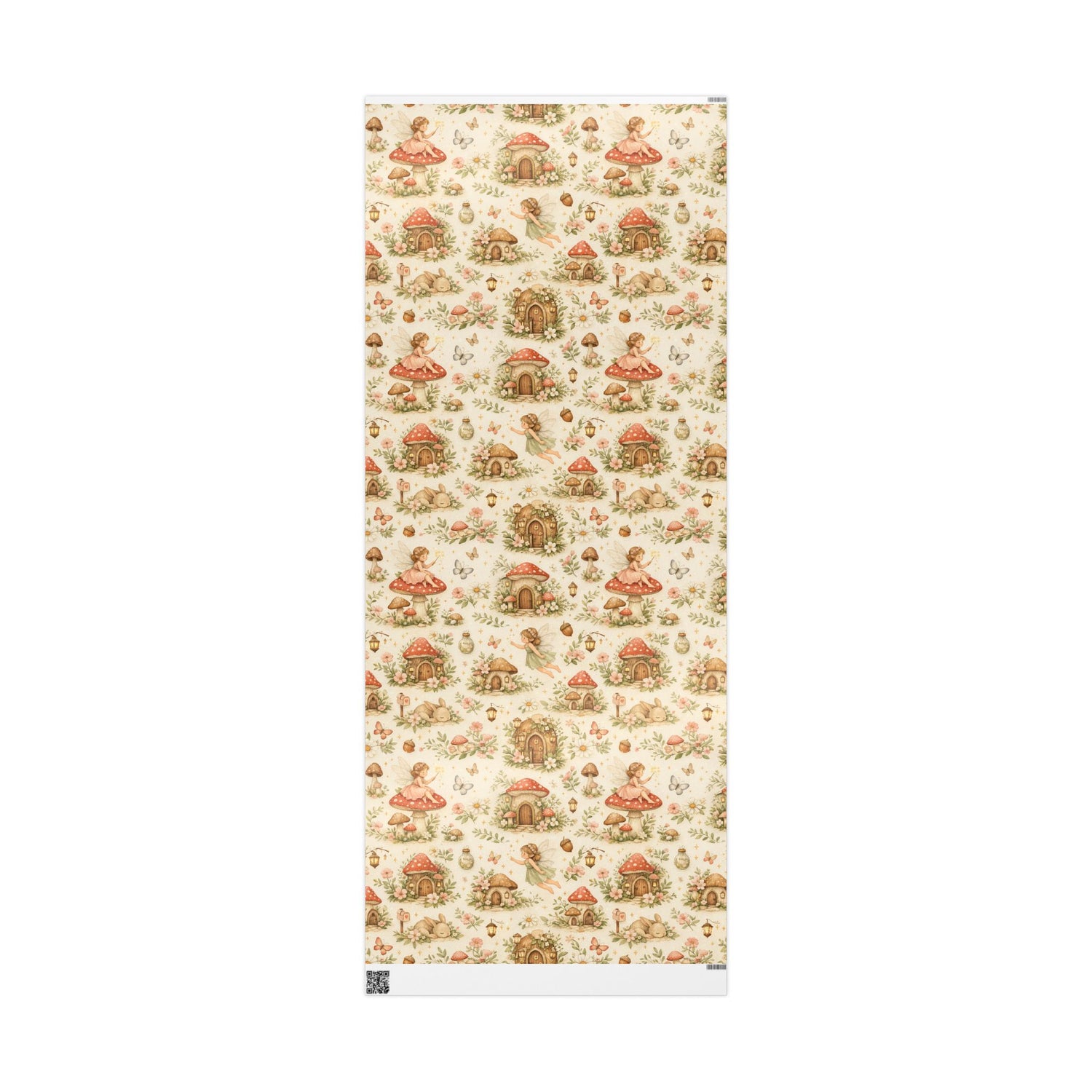 Botanical Mushroom Wrapping Paper Roll — Vintage Floral Gift Wrap for Nature Lovers