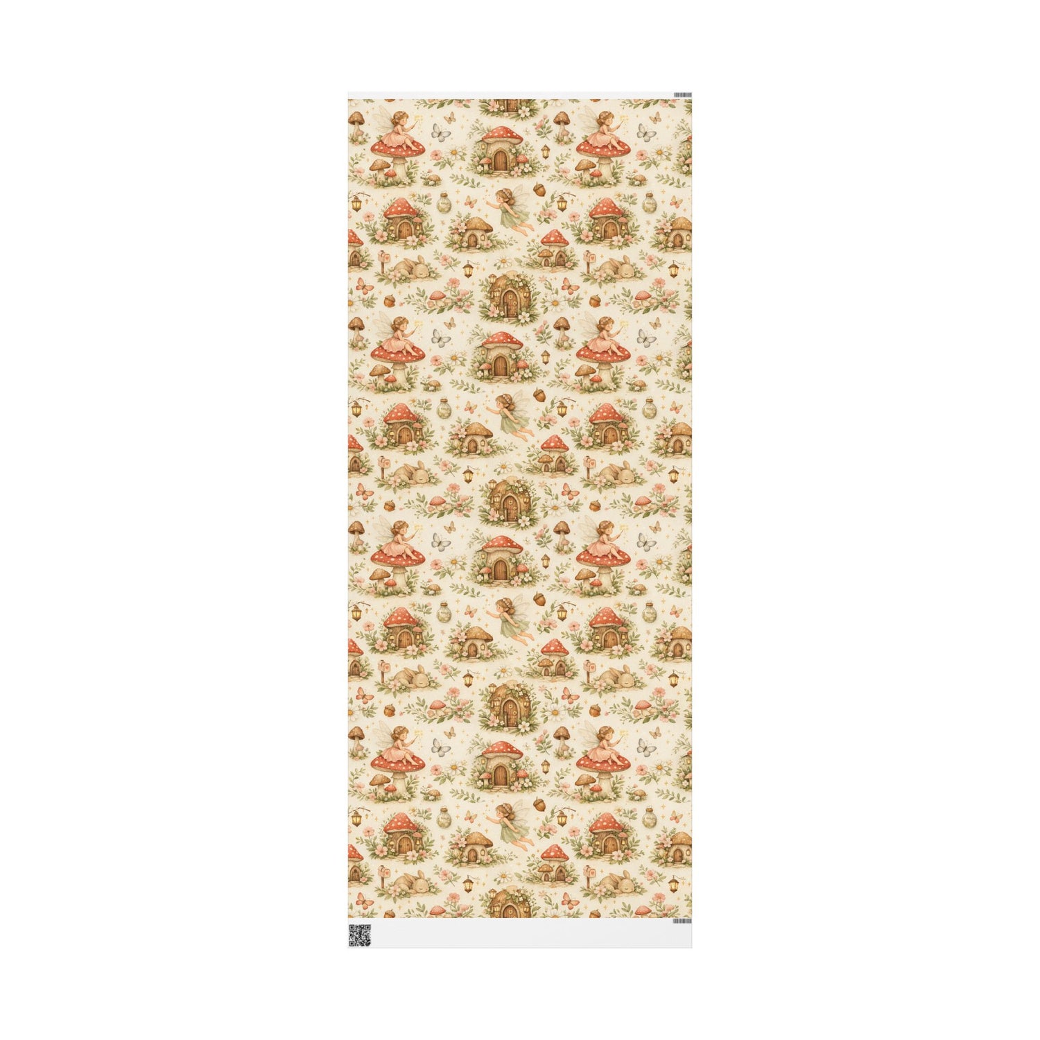 Botanical Mushroom Wrapping Paper Roll — Vintage Floral Gift Wrap for Nature Lovers