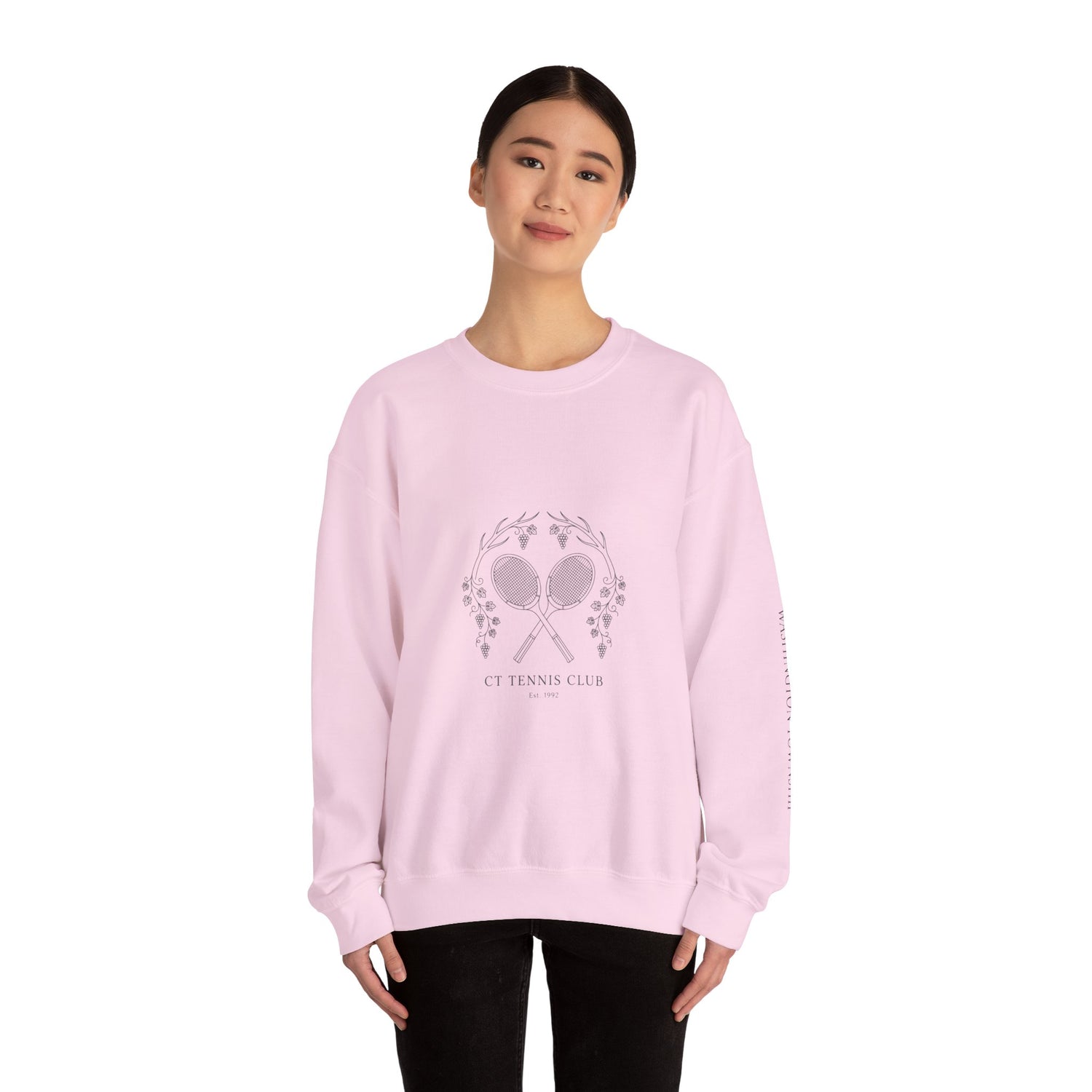 Tennis Club Crewneck Sweatshirt | old money, minimalist, serif, monochrome