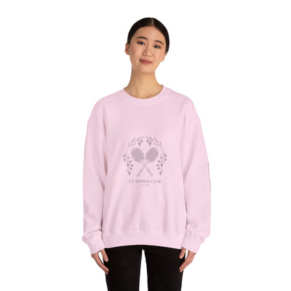 Tennis Club Crewneck Sweatshirt | old money, minimalist, serif, monochrome