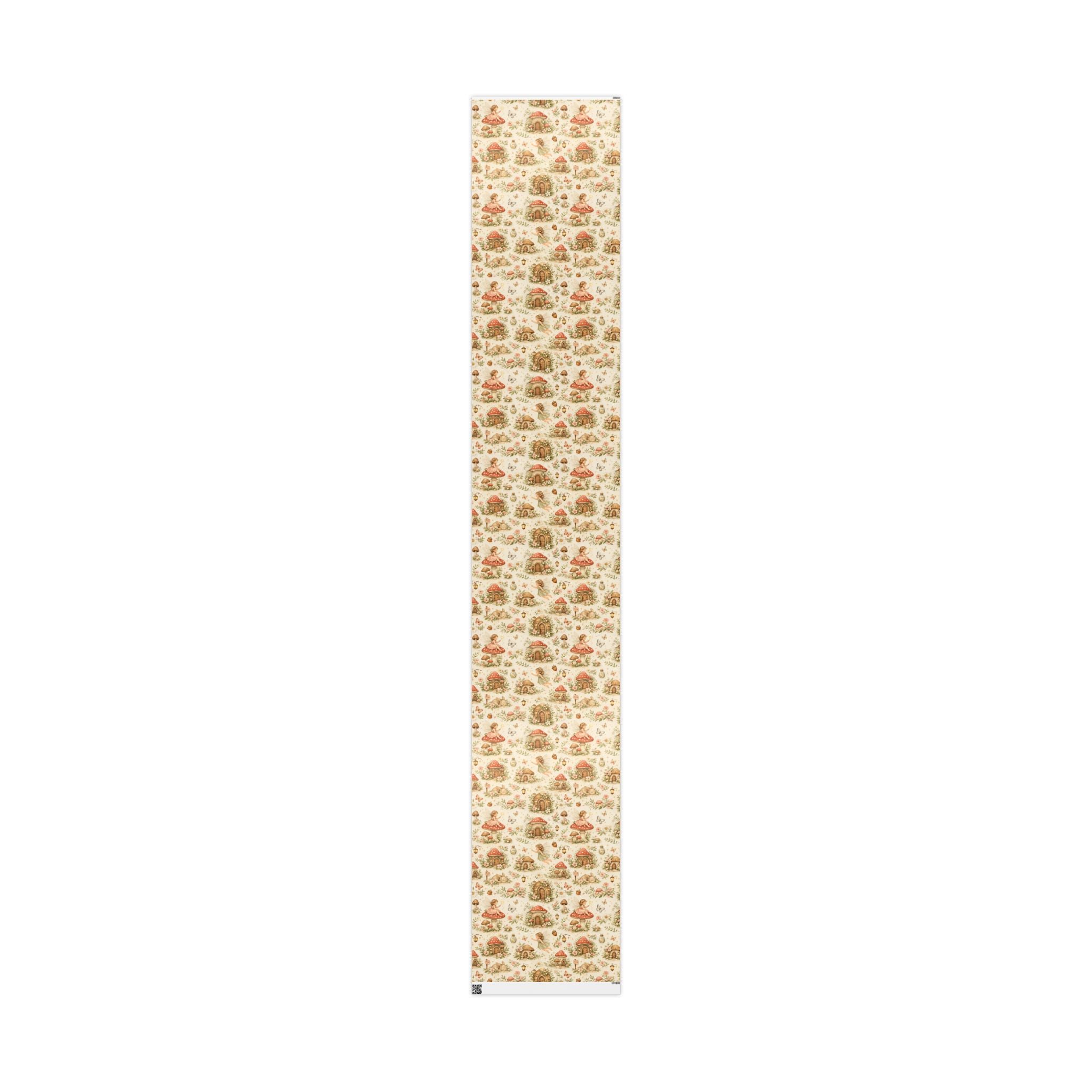 Botanical Mushroom Wrapping Paper Roll — Vintage Floral Gift Wrap for Nature Lovers