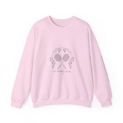 Tennis Club Crewneck Sweatshirt | old money, minimalist, serif, monochrome
