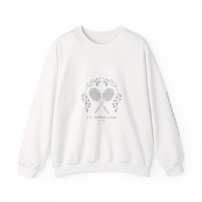Tennis Club Crewneck Sweatshirt | old money, minimalist, serif, monochrome