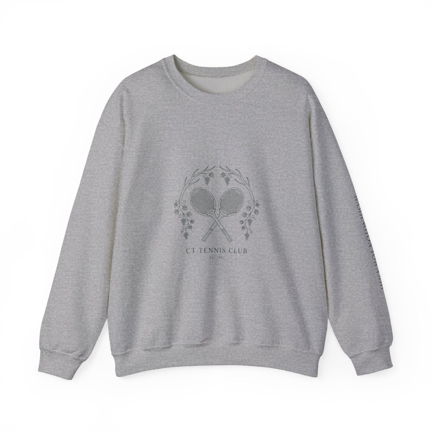 Tennis Club Crewneck Sweatshirt | old money, minimalist, serif, monochrome