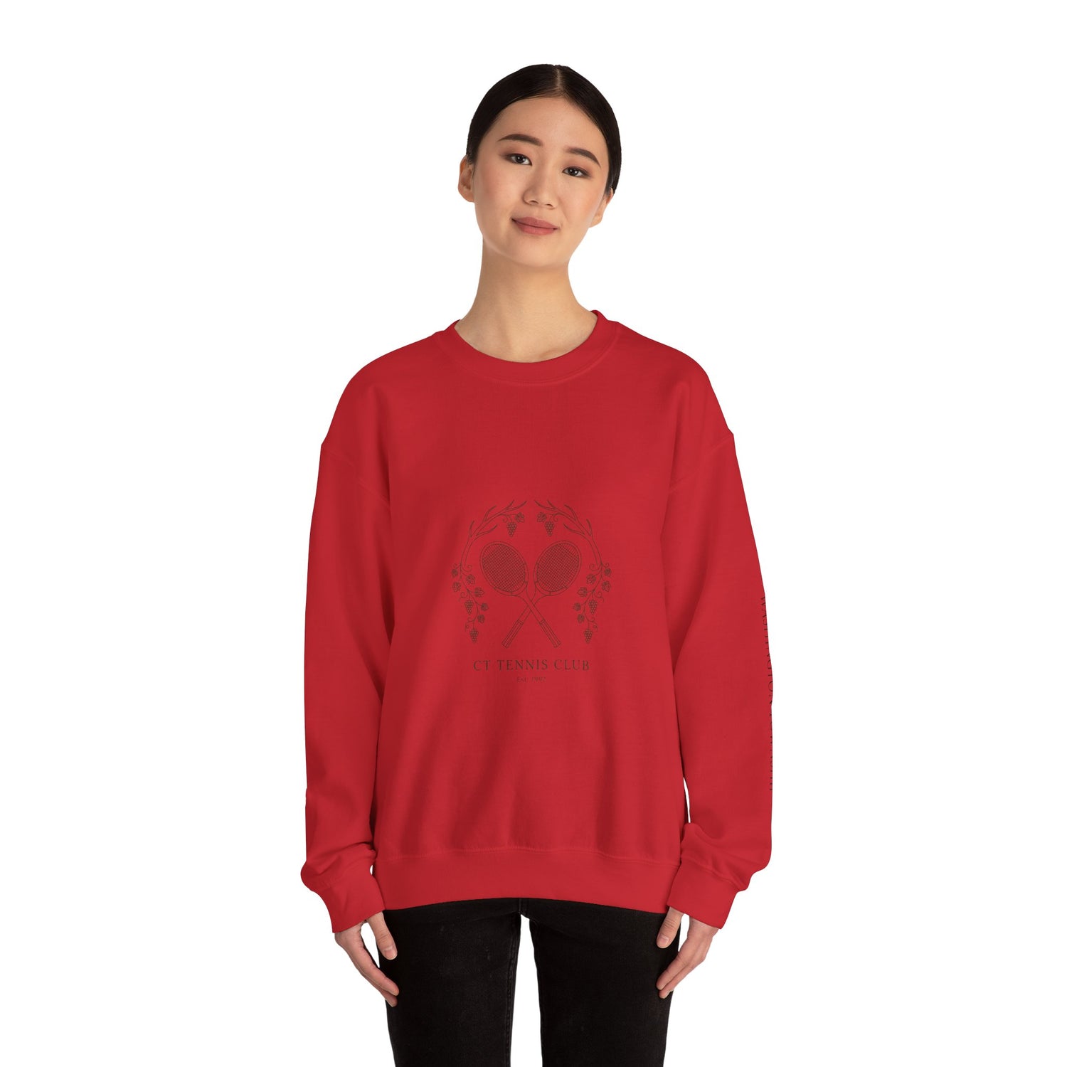 Tennis Club Crewneck Sweatshirt | old money, minimalist, serif, monochrome