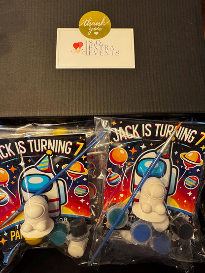Personalized Kids Party Favor Set, Space Theme Birthday Bags, Custom Name Gifts, Party Giveaway Amung Us