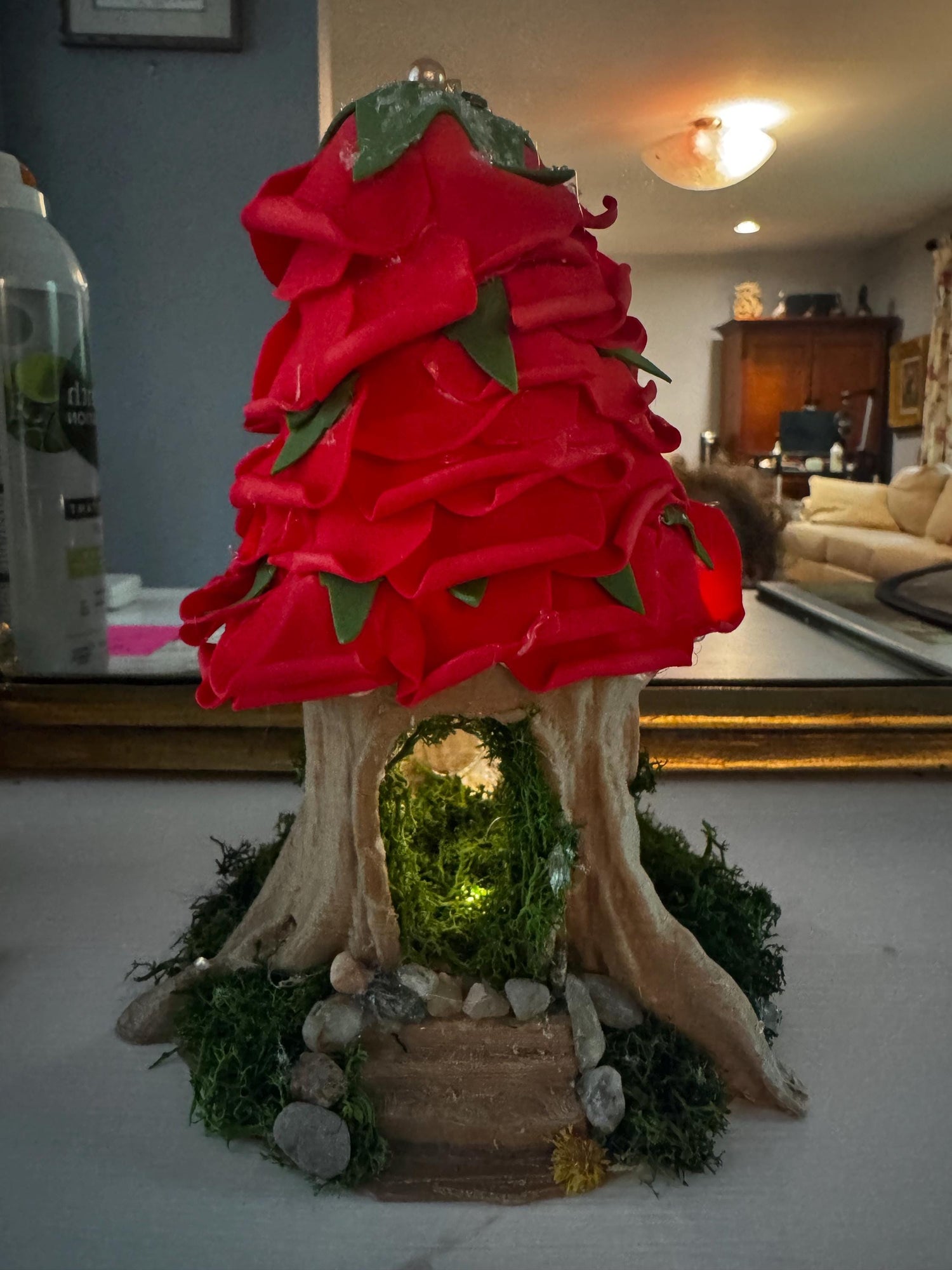 Personalized Fairy House, Light Up Miniature Home, Cottagecore Room Decor, Whimsical Garden Gift for all.