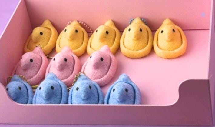 Easter Peep Click Fidget Toy | Sensory Stress Relief Toy, Party Favor, PERSONALIZE YOUR own card!